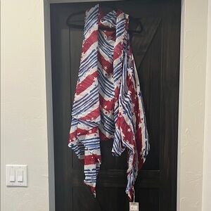 Red White and Blue Star Print Vest